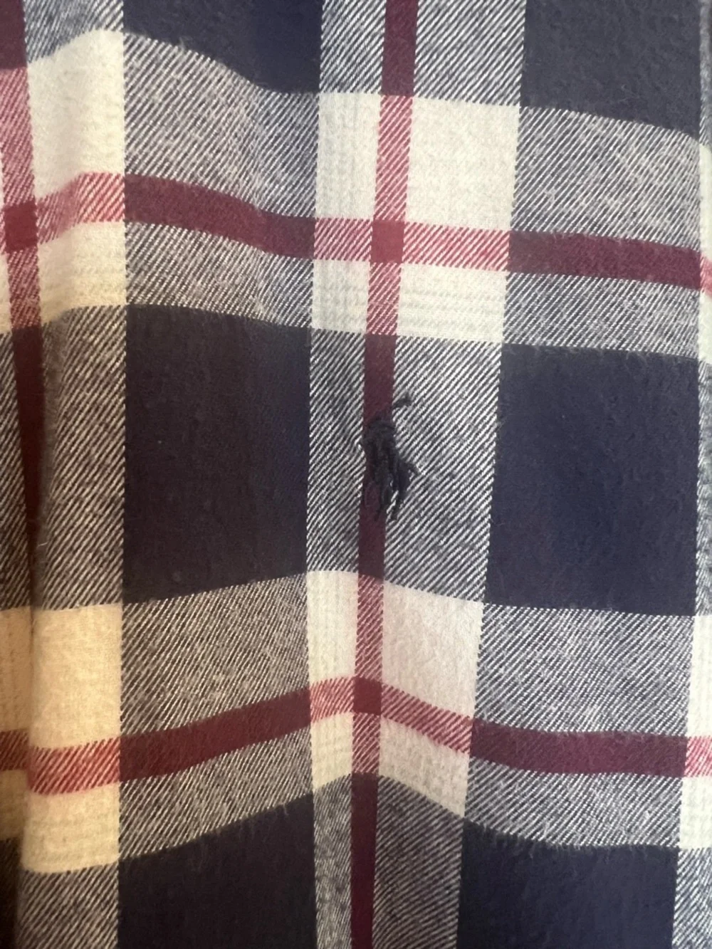 Ralph Lauren Blake Shirt XXL Plaid Button Down Navy Burgundy Cotton - Picture 3 of 8